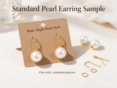 Single-pearl drop earrings